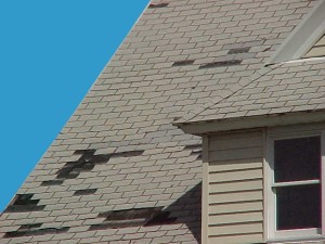 Roofing shingles missing